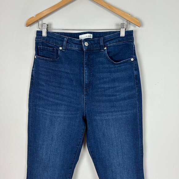 LOFT The Slim Flare Jeans High Rise Stretch Dark Wash Size 10 Women's - Picture 3 of 6
